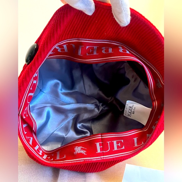 【☆JAPAN☆】Auth Burberry London Blue Label Red Hunting Cap/Hat (size 57 cm) - Picture 5 of 7